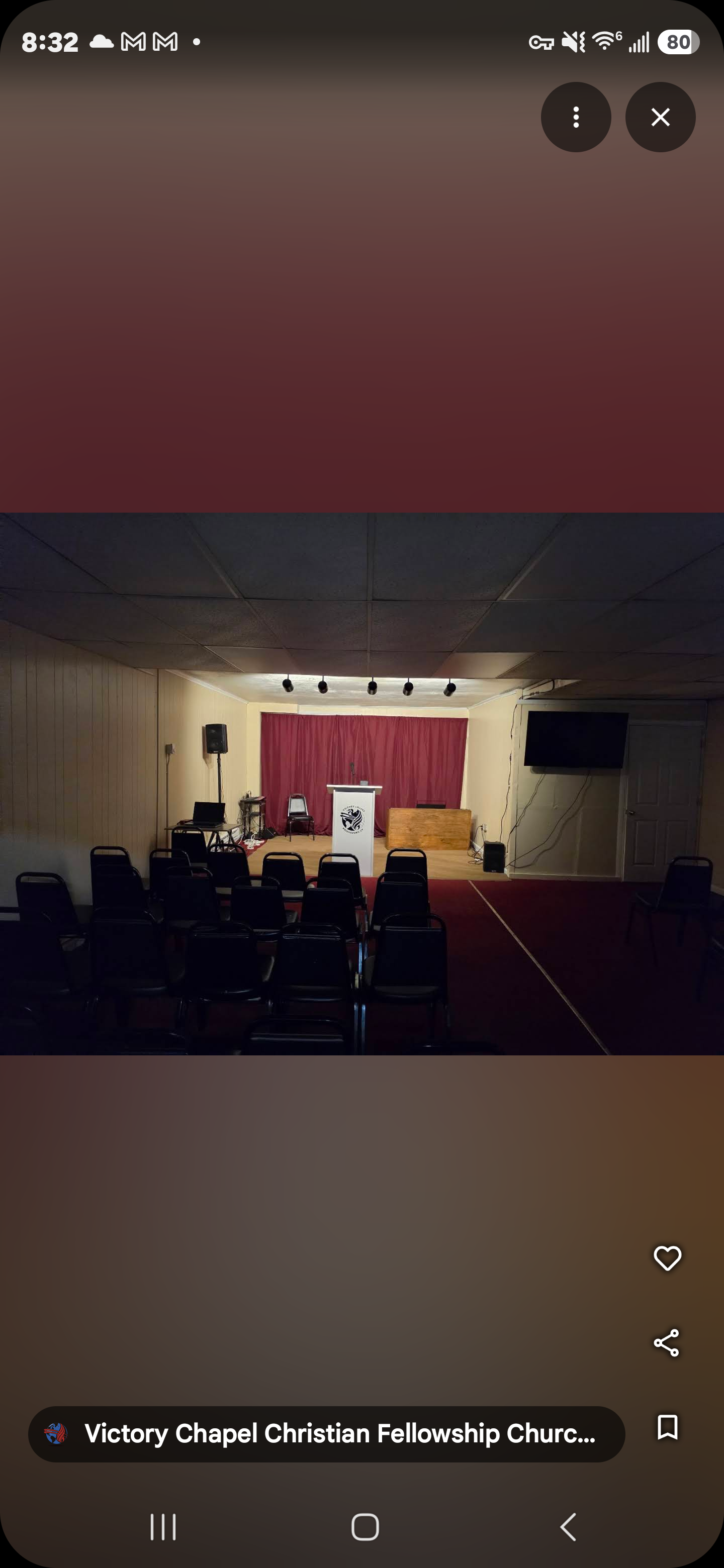 Victory Chapel church service